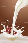 Pouring Milk with Cherries